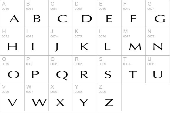 Oxford Ex uppercase A-Z preview
