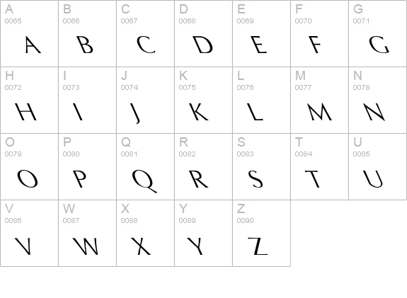 Oxford In The Left uppercase A-Z preview
