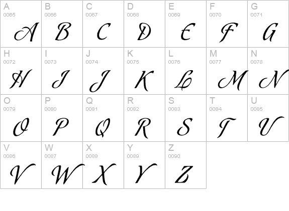 Oxida uppercase A-Z preview
