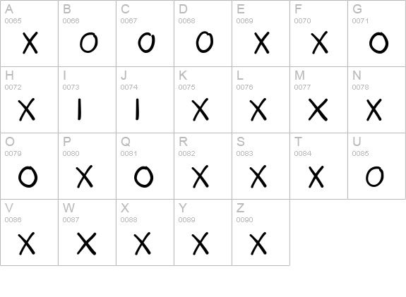Oxmox-Regular uppercase A-Z preview