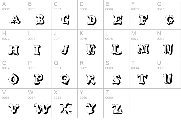 OxNard uppercase A-Z preview