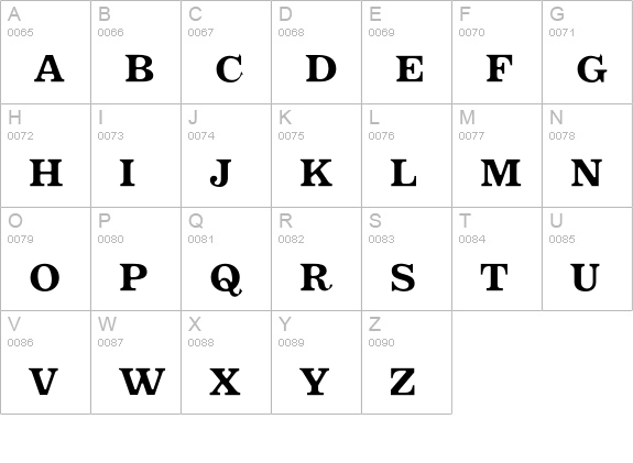 Oxtail Bold uppercase A-Z preview