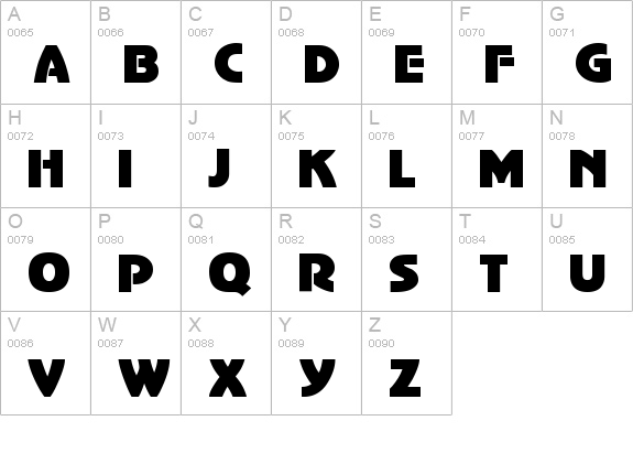 Oxxo uppercase A-Z preview