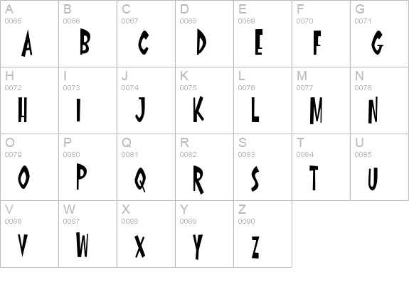 Oyster Bar BTN Cond uppercase A-Z preview