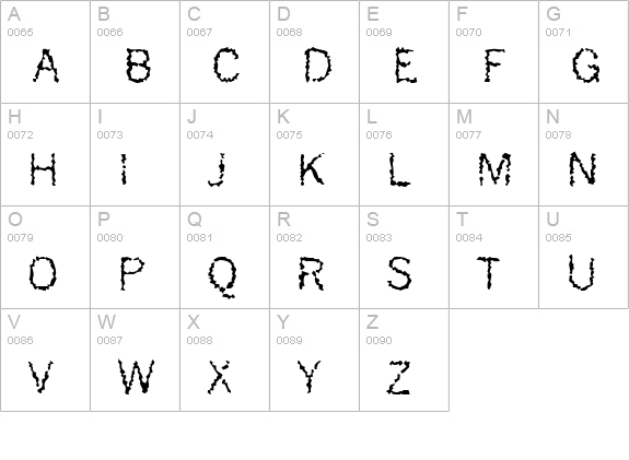 Ozlo uppercase A-Z preview