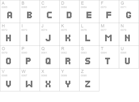 Ozone uppercase A-Z preview