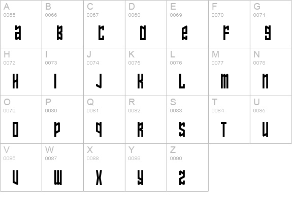 Ozone Layer uppercase A-Z preview