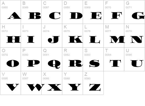 OzwaldEF uppercase A-Z preview