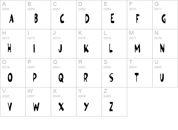 Ozymandias Condensed uppercase A-Z preview
