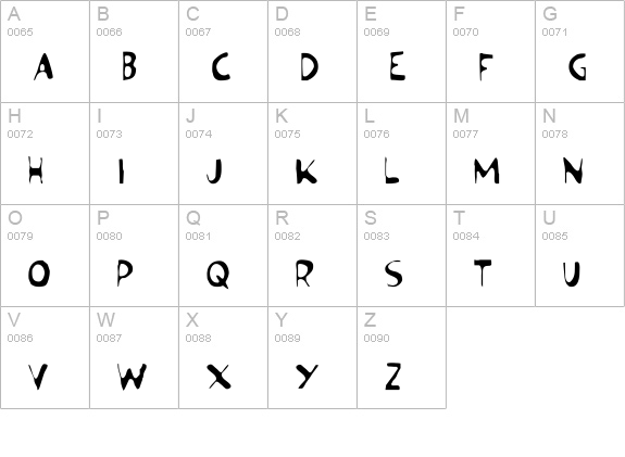 Ozymandias Light uppercase A-Z preview