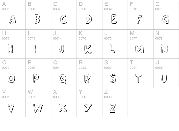 Ozymandias Outline uppercase A-Z preview
