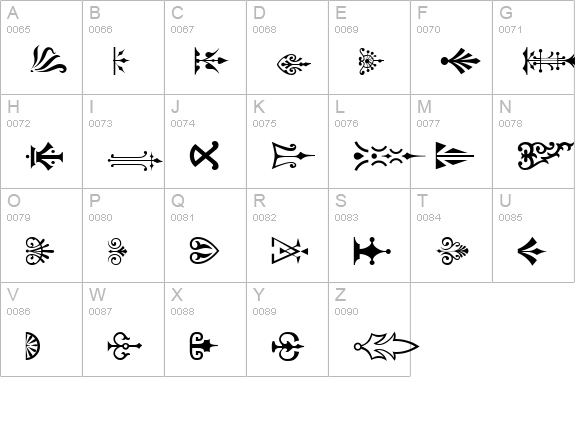 P Regular uppercase A-Z preview