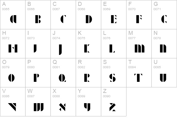 P22 Albers Three uppercase A-Z preview