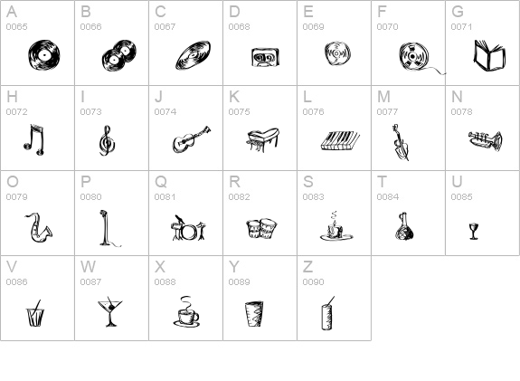 P22 Daddy O Beatsville uppercase A-Z preview