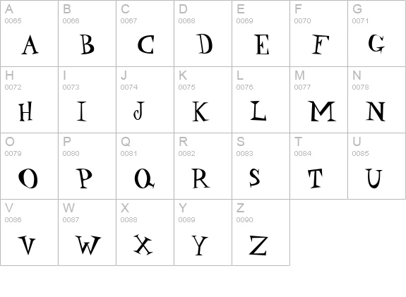 P22 Daddy O Hip uppercase A-Z preview