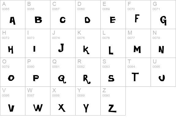 P22 DaddyO Square uppercase A-Z preview