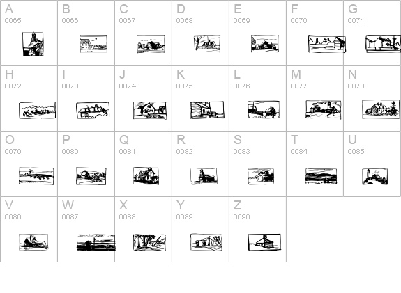 P22 Hopper Sketches uppercase A-Z preview