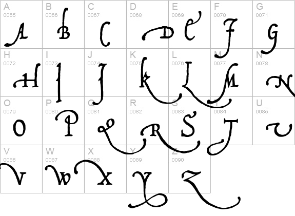 P22 Operina Fiore uppercase A-Z preview