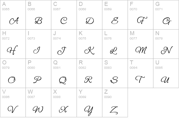 P22 Petemoss uppercase A-Z preview