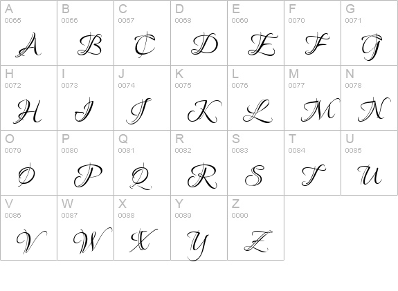 P22 Ruthie uppercase A-Z preview