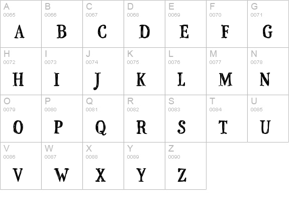 P22 Stanyan Bold uppercase A-Z preview