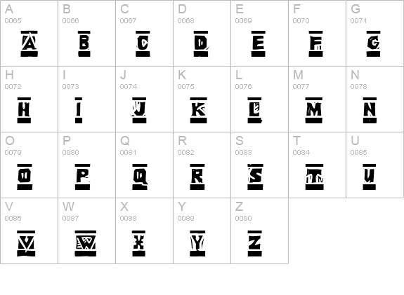 P22 Woodcut uppercase A-Z preview