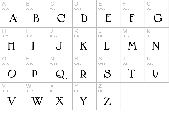 P22ArtsAndCrafts-Hunter uppercase A-Z preview