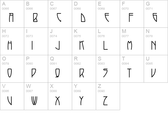 P22ArtsAndCrafts-Tall uppercase A-Z preview