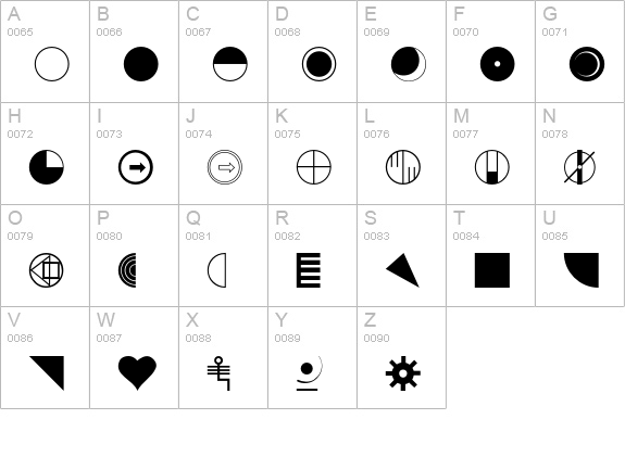 P22Bauhaus-Extras uppercase A-Z preview