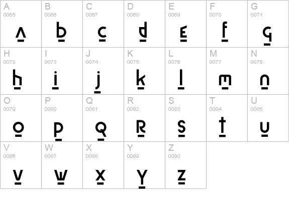 P22Bayer-Fonetik uppercase A-Z preview