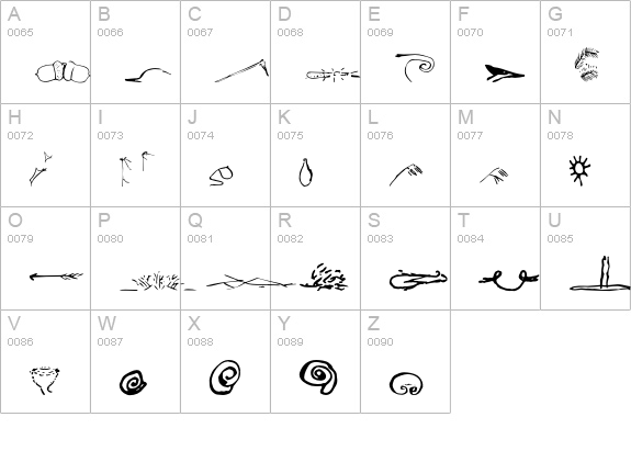 P22CageExtras uppercase A-Z preview