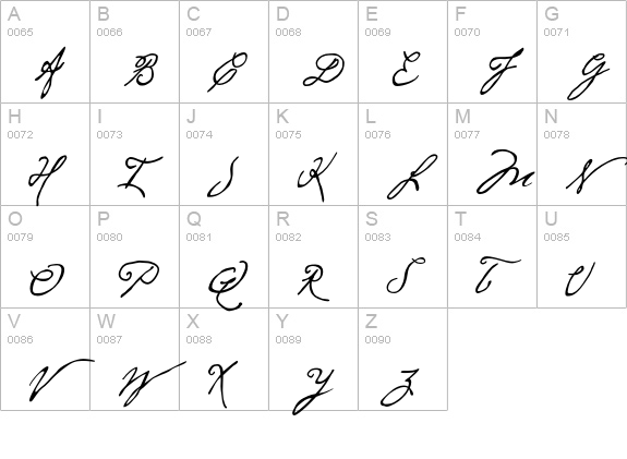 P22CezanneRegular uppercase A-Z preview