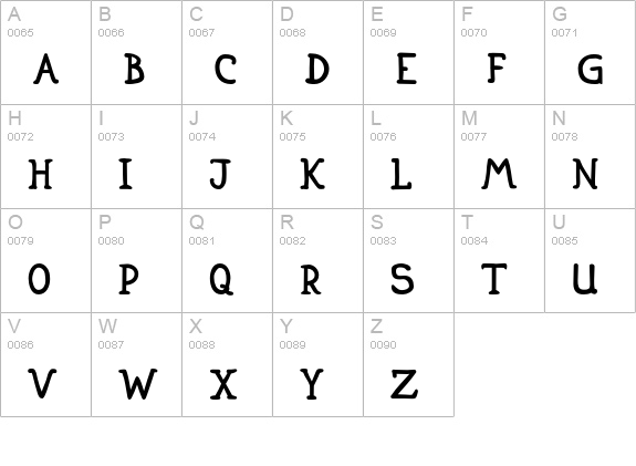 P22Escher-Hand uppercase A-Z preview
