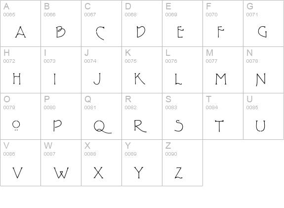 P22FLLWTerracotta-Alternates uppercase A-Z preview