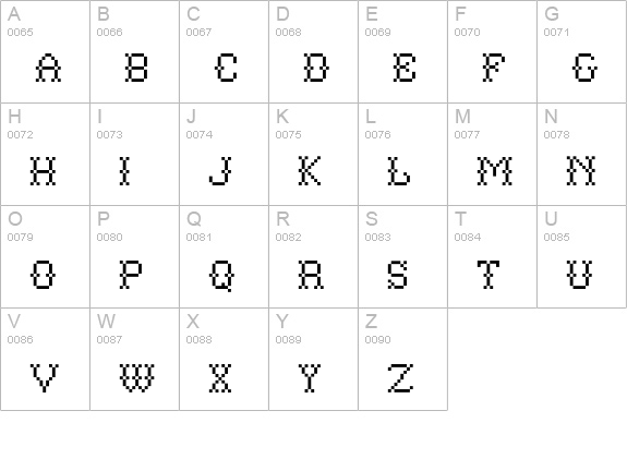 P22FolkArt-Block uppercase A-Z preview