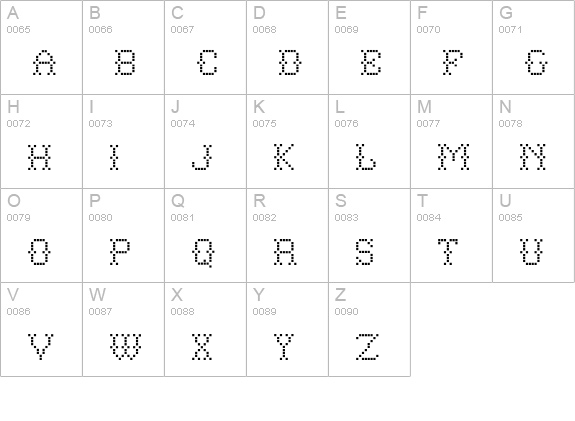 P22FolkArt-Square uppercase A-Z preview