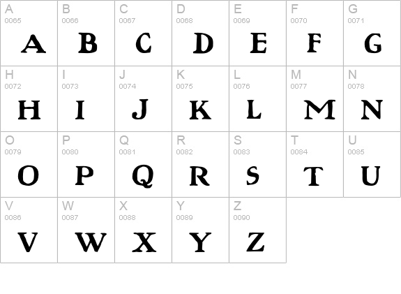P22Kane uppercase A-Z preview