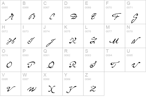 P22Monet-Regular uppercase A-Z preview