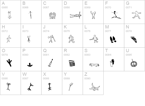 P22Petroglyphs-Australian uppercase A-Z preview