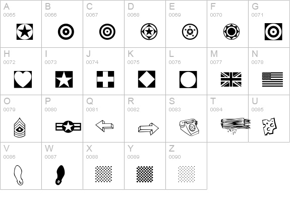 P22PopArt-Extras uppercase A-Z preview