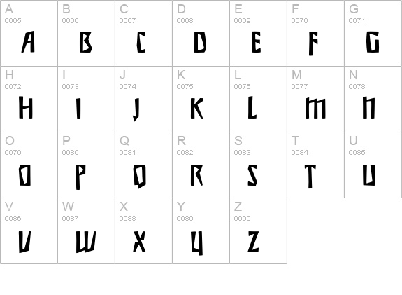 P22Preissig-Scrape uppercase A-Z preview
