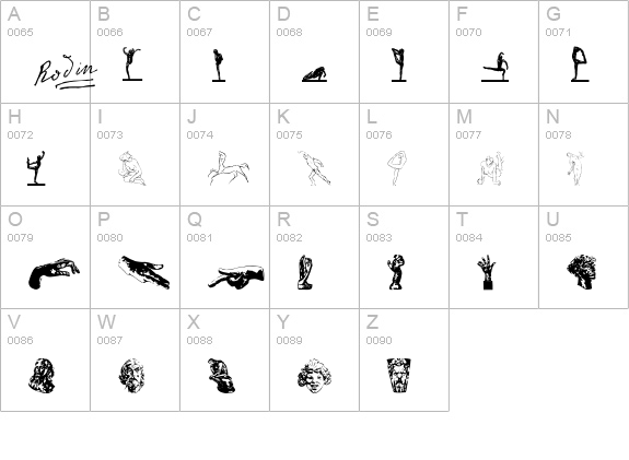 P22RodinExtras uppercase A-Z preview