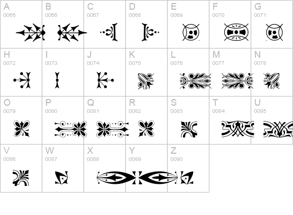 P22Victorian-OrnamentsOne uppercase A-Z preview