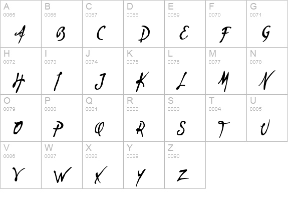 P22Vincent uppercase A-Z preview