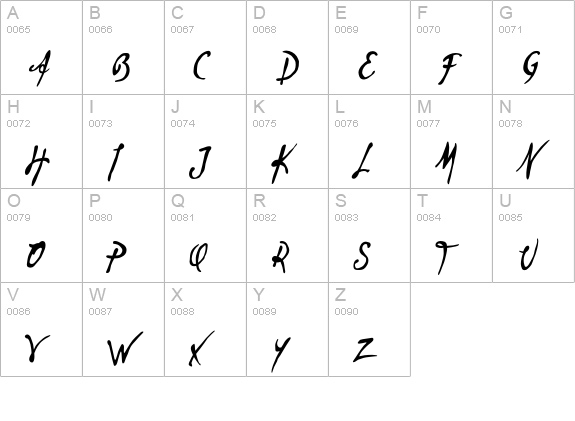 P22Vincent-Regular uppercase A-Z preview