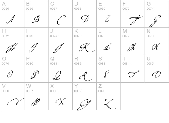 P22Virginian uppercase A-Z preview