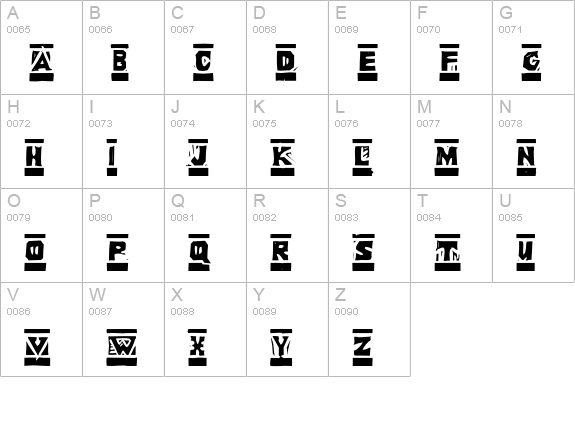 P22Woodcut uppercase A-Z preview
