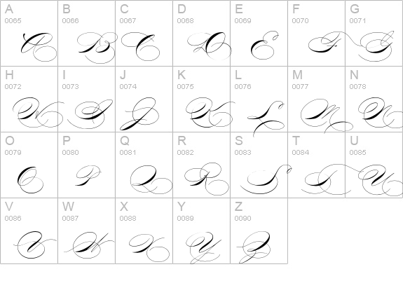 P22ZanerOne uppercase A-Z preview