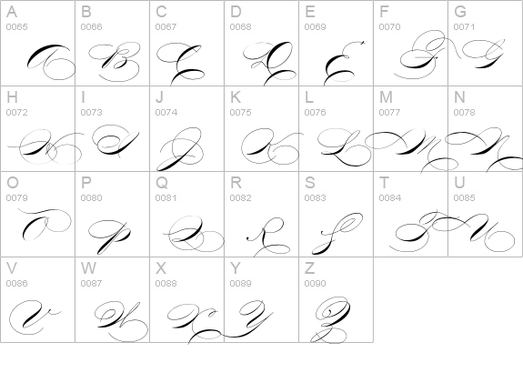 P22ZanerThree uppercase A-Z preview