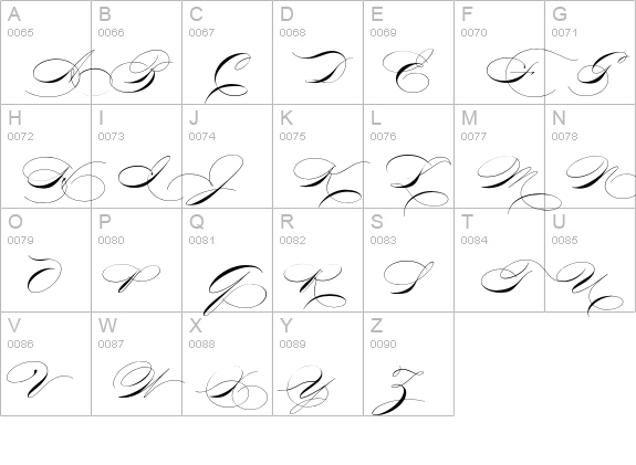 P22ZanerTwo uppercase A-Z preview